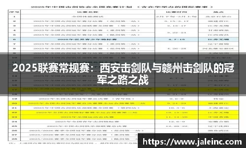 2025联赛常规赛：西安击剑队与赣州击剑队的冠军之路之战